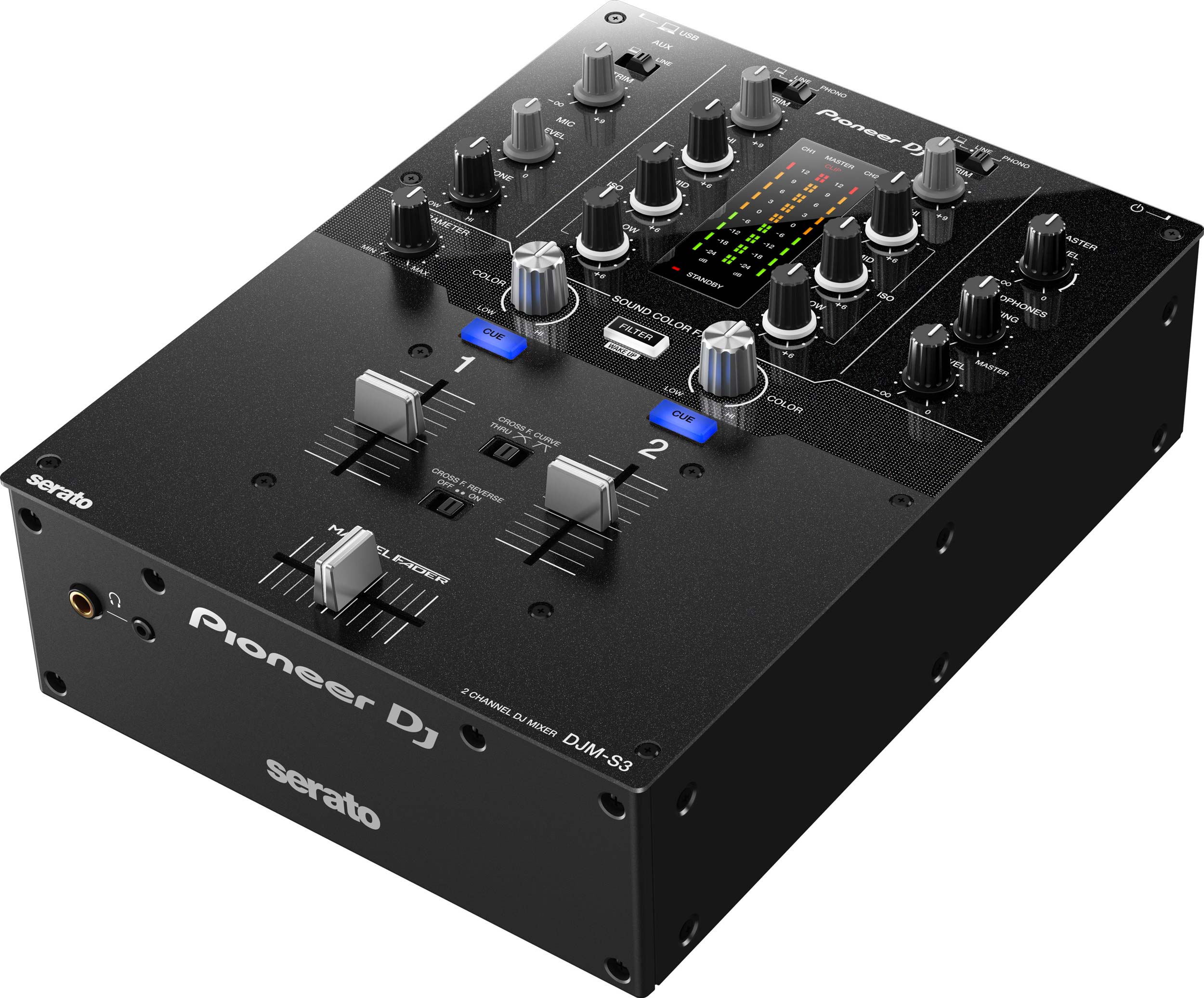 PIONEER DJ DJM-S3 2-Channel Battle Mixer with Serato DJ DVS | agiprodj