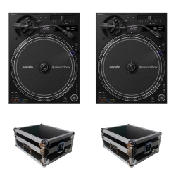 2 Pioneer DJ PLX-CRSS12 Turntable with 2 ProX T-TT Case Bundle