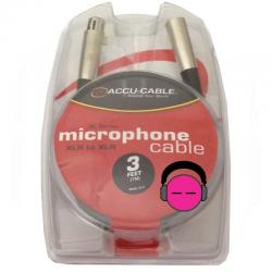 Accu-Cable XL-3 XLR Microphone Cable 3Ft