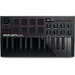 AKAI PRO MPK MINI MK3-B ALL BLACK Compact Keyboard and Pad Controller