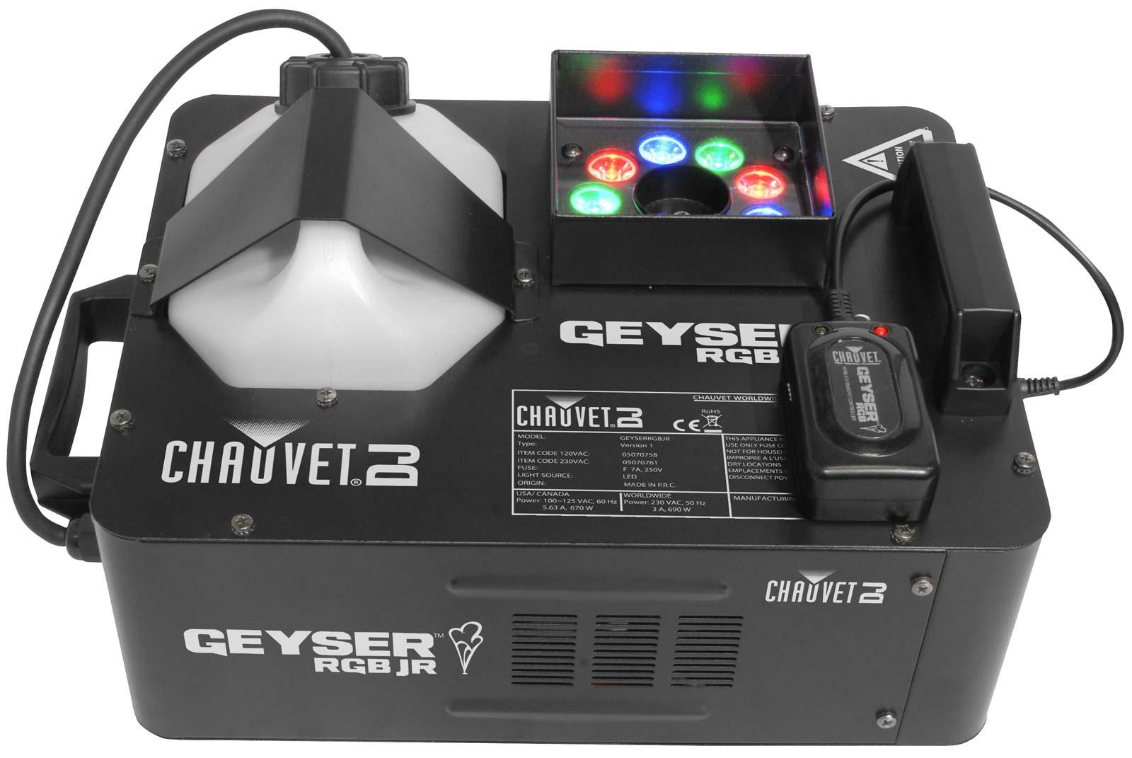 CHAUVET Geyser RGB Jr | Compact Glowing Column Fog Machine | agiprodj