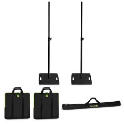 Gravity 2 GLS431B Lighting Stand Bundle with Flat Square Base plus Carrying Bags