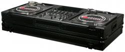 Odyssey FZBM12WBL Flight Zone Black Coffin for 12" Mixer and Two Turntables