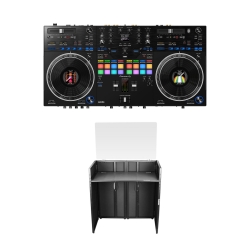 Pioneer DDJ-REV7 with Odyssey DJ BoothM46 Media DJ Booth Bundle