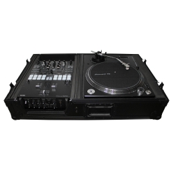 ProX XS-TMC1012WBL Black Single Turntable and Mixer Case with Low Profile Wheels