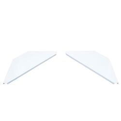 ProX XF-CSW X2 White Aluminum Corner Shelves for Facade System - PAIR