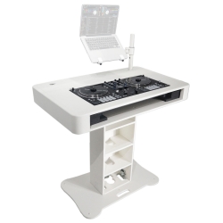 ProX XZF-DJCT-W-CASE White DJ Control Tower for Pioner / Rane DJ Controllers with 2 Road Cases