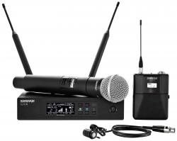 Shure QLXD124/85-G50 Digital Handheld/Lavalier Combo Wireless Microphone System 470-534 MHz