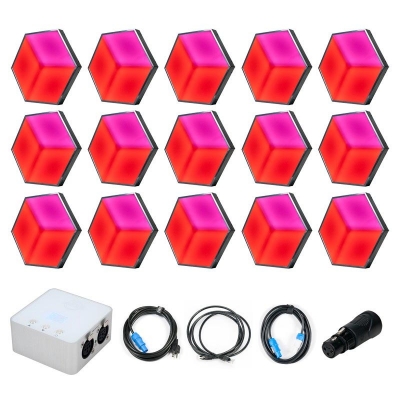 AMERICAN DJ 3D VISION TWO - 15 Hexagon panels, interface & MyDMX 2.1