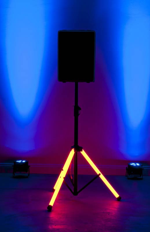 MR DJ Universal Lighted Speaker Stand Ultra Bright LED Tubes 