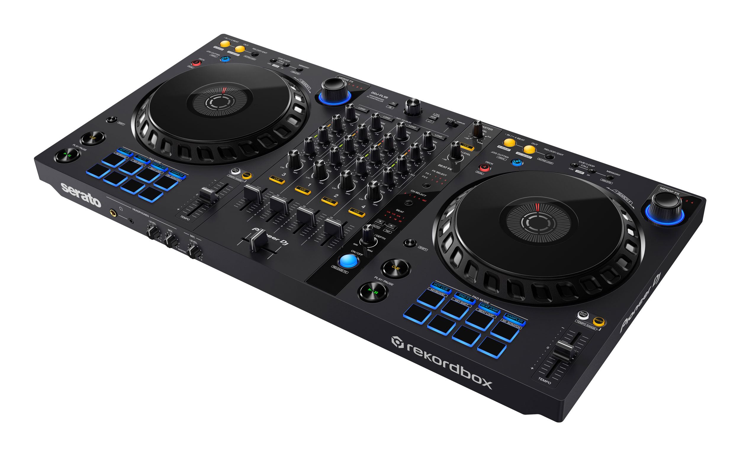 PIONEER DDJ-FLX6 4-channel DJ controller for rekordbox and Serato DJ