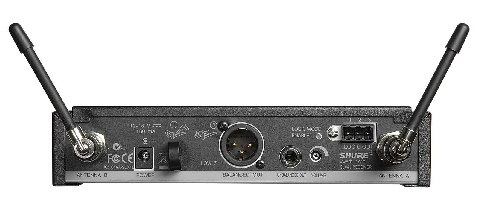 SHURE SLX4LG4 Wireless Microphone Receiver with Logic 470494 MHz