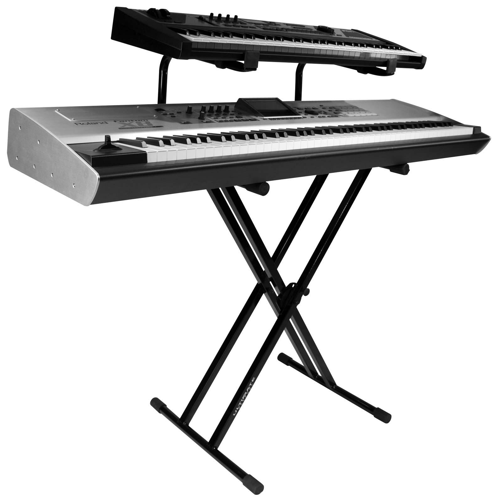 ULTIMATE SUPPORT IQ-2200 | Two-Tier Double-Braced Keyboard Stand | agiprodj