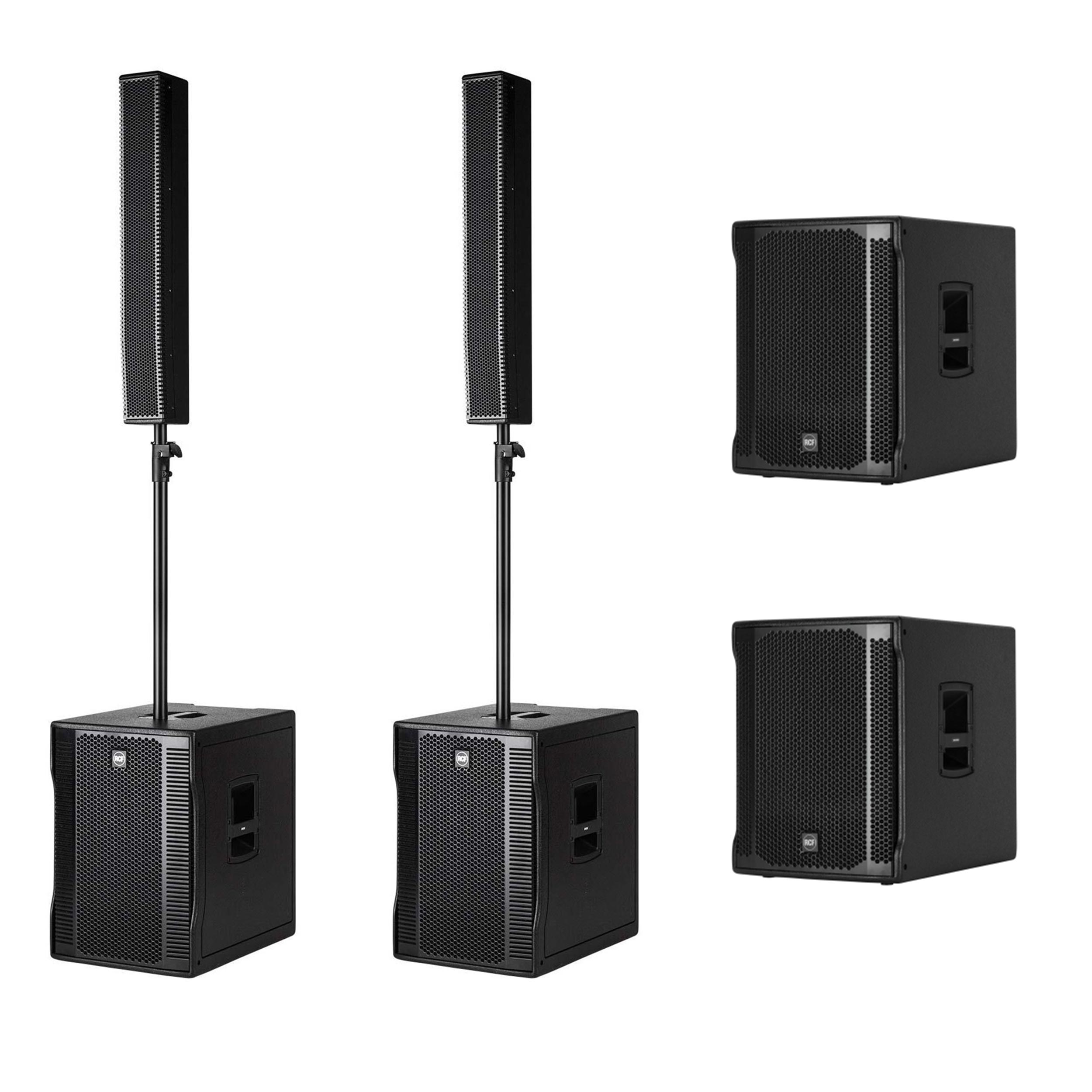 2 RCF EVOX 12 Compact Array System with 2 SUB 705-AS MKII 15