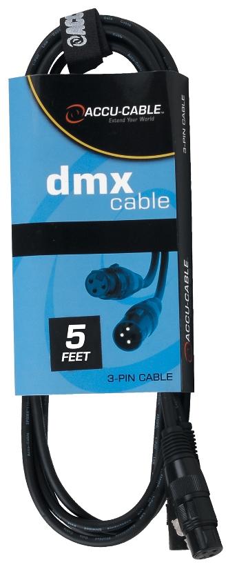 Accu Cable 50ft DJ 3-Pin DMX XLR Lighting Cable 