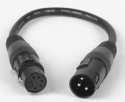 Accu-Cable AC3PM5PFM 3-Pin Male to 5-Pin Female DMX Adapter