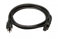 POWER CABLE Edison (NEMA) Three-Prong to IEC (PC)  18AWG 15Ft