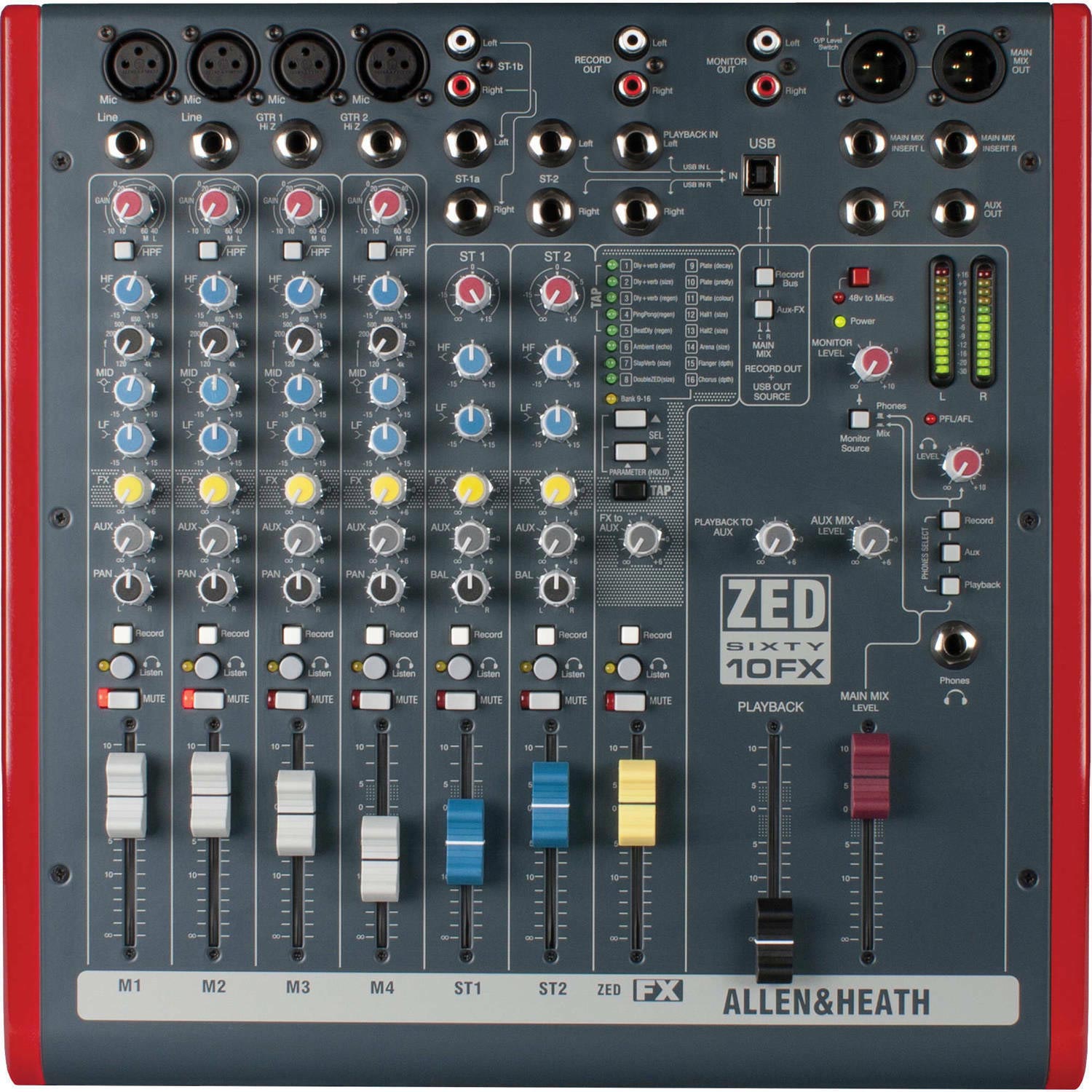 ALLEN & HEATH ZED60-10FX Multipurpose Mixer with FX | Live Sound Mixer