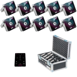 Agiprodj Com Dj Lights Lighting Packages Led Uplighting Ape Labs Apelight Mini 15 Watt Rgbw Led Battery Powered Wireless 10pc Tour Pack