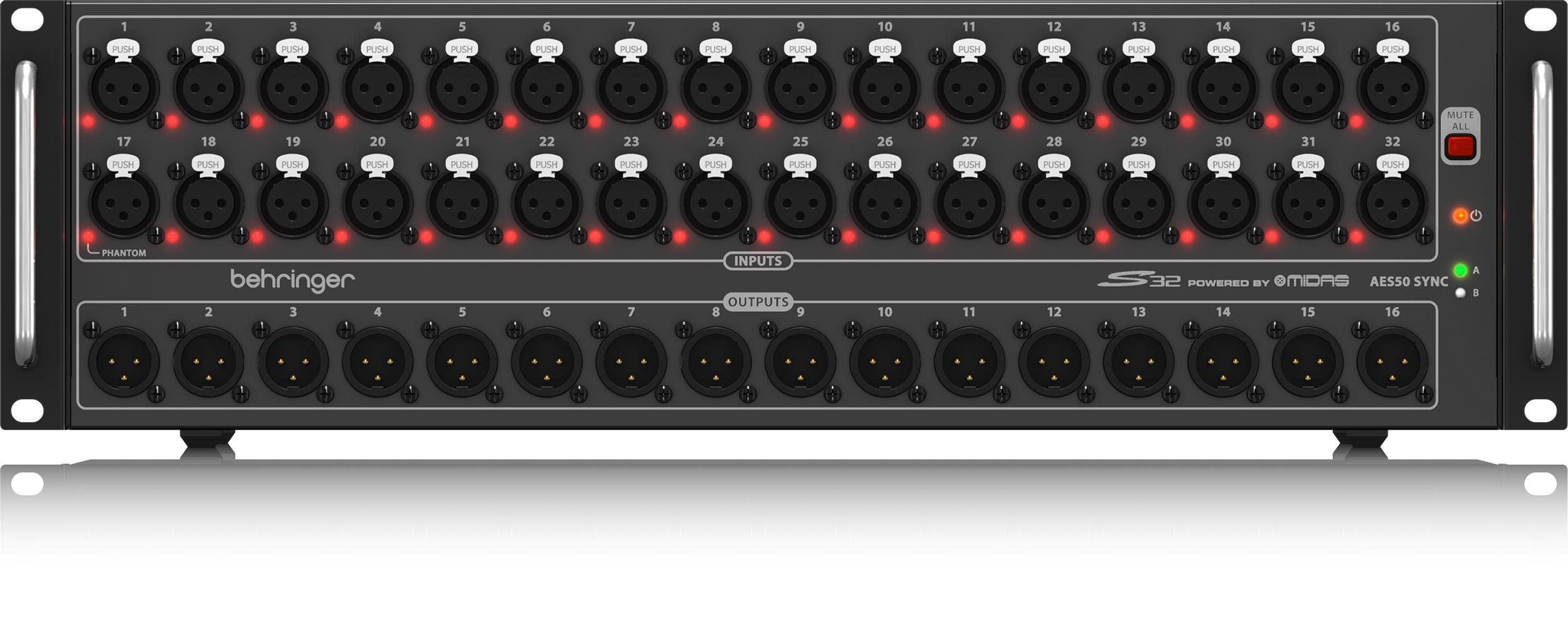 BEHRINGER S32 Digital Snake I-O Box with 32 Remote-Controllable Midas ...