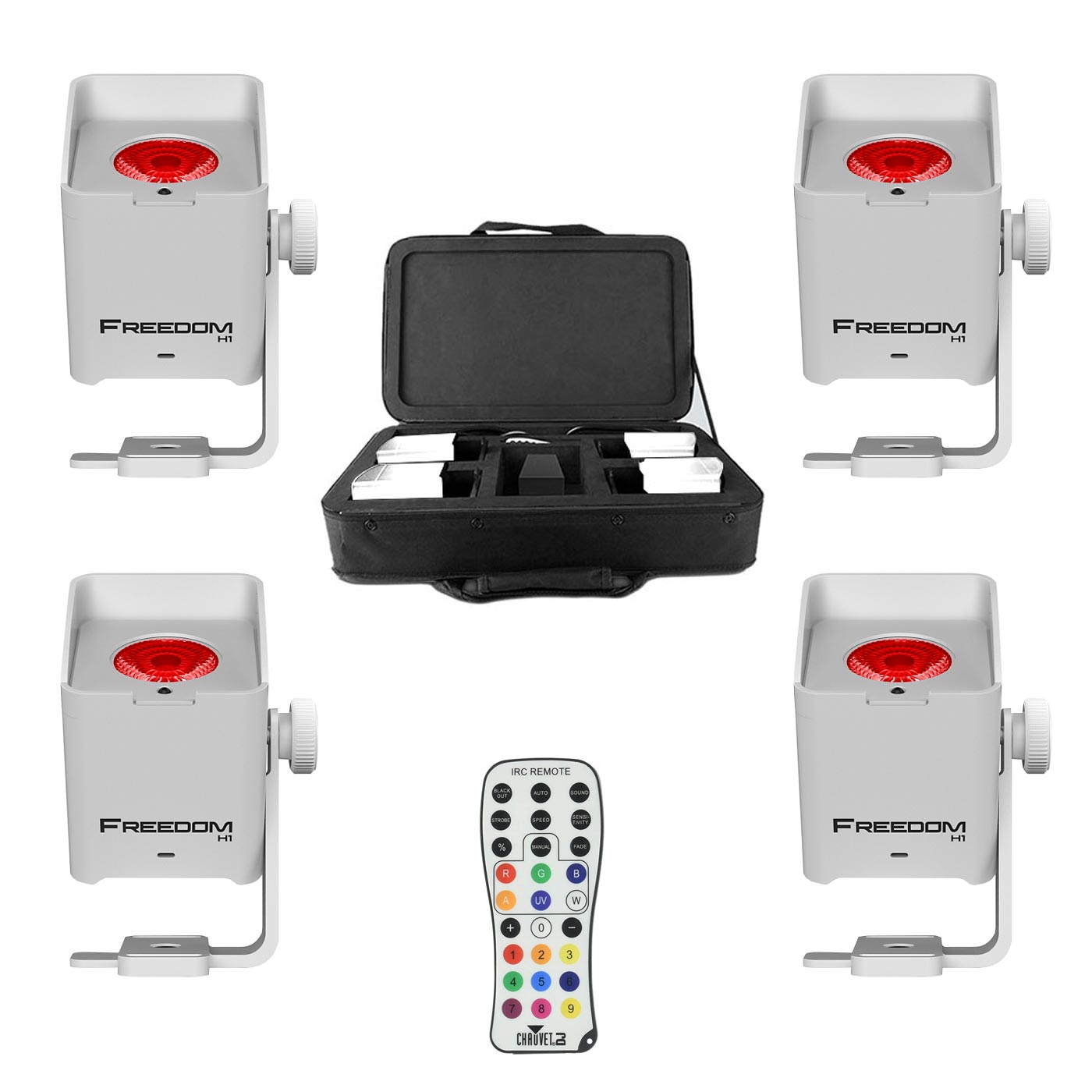 CHAUVET DJ FREEDOM H1 X4 WHITE BatteryPowered BuiltIn Wireless RGBAW
