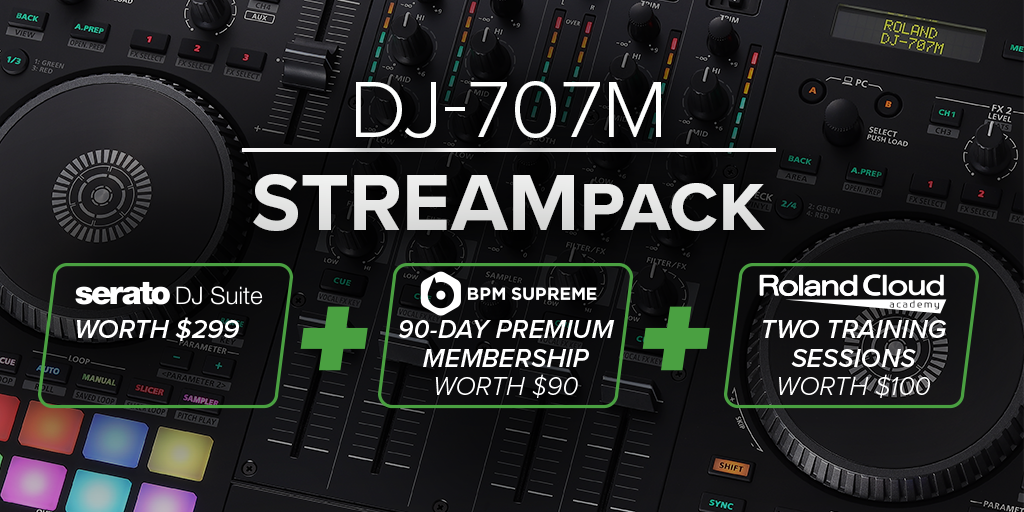 Roland DJ-707M Controller Stream Pack