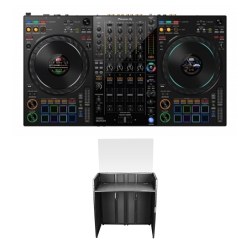 PIONEER DJ DDJFLX10 Controller + ODYSSEY DJ BOOTH M46 DJ Booth Bundle
