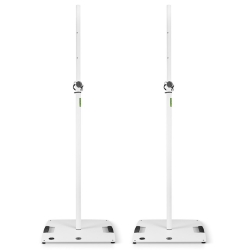 GRAVITY 2 x GLS431W Lighting Stand Bundle with Flat Square Base in WHITE