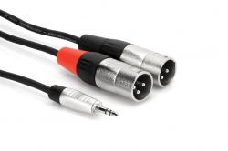 HOSA HMX-003Y Pro Stereo Breakout Cable REAN 3.5mm TRS to Dual XLR3M 3Ft