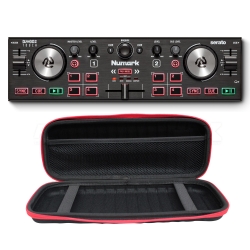 Numark DJ2GO2 TOUCH Bundle with Pocket DJ Controller + ProX Hard-Shell Case - HOLIDAY