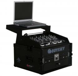 Odyssey FZGS1004BL Black Label Glide Style Combo Rack 10U Over 4U