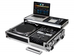 Odyssey FZGS1BM10W Universal Single Mixer and Single Turntable DJ Coffin with Wheels