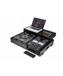 Odyssey FZGS1RA1272WBL Black Compact Rane DJ Coffin with Wheels