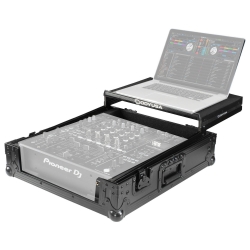 ODYSSEY FZGSDJMA9BL Black Label Flight Case with Glide Style Laptop Platform