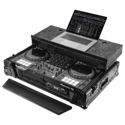 Odyssey FZGSDDJ1000BL1UCW Pioneer DDJ-1000 DDJ-1000SRT 1U Case in Black Corner Wheels