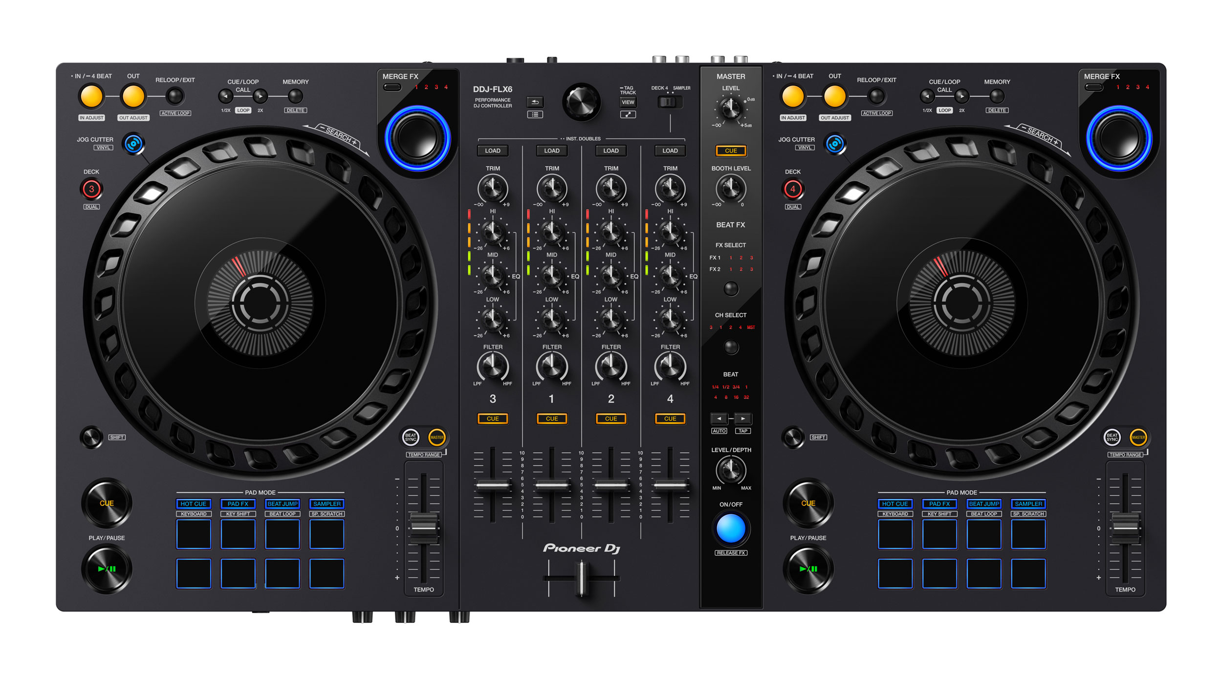 Controlador Dj Pioneer Ddj-flx6 Mixer 4 Recordbox Serato Dj