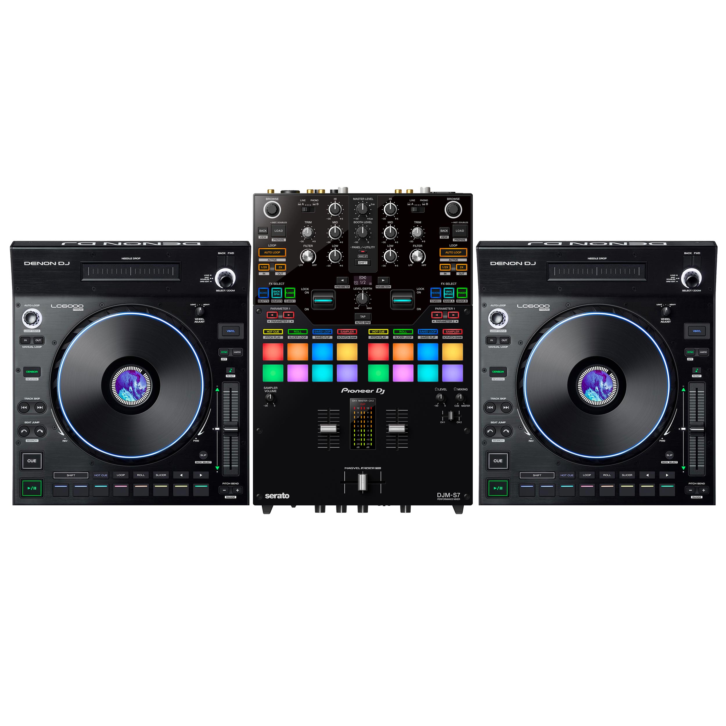 Denon DJ X1850 Prime 4-channel DJ Mixer with Effects and Serato  Compatibility