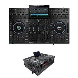 DENON DJ PRIME 4+ Controller and Mixer + XS-PRIME4 WBL Case Bundle