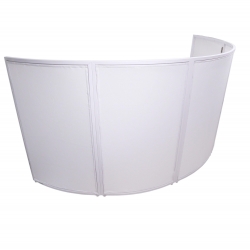 Prox XF-LUNA WH LUNA DJ Facade 5 Panel Circular White Hardware with Black White Scrim Kit