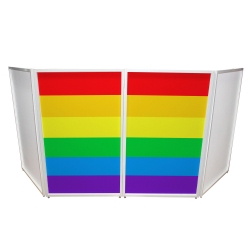 ProX XF-SRNBW Gay Pride LGBTQ Rainbow Design DJ Facade Enhancement Scrim - PAIR