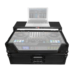 ProX XS-DDJ1000WLTBL LED DJ Controller Flight Case with Laptop Shelf and Wheels for Pioneer DDJ-1000SRT, All Black - Customer Return
