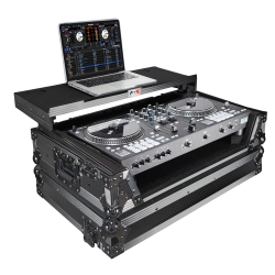 ProX XS-RANEONE WLTBL Flight Case For RANE ONE Dj Controller W-Sliding Laptop Shelf & Wheels Black on Black