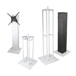 ProX XT-FLEXTOTEM TV Flex Totem Package for Lighting and TV - Single Stand