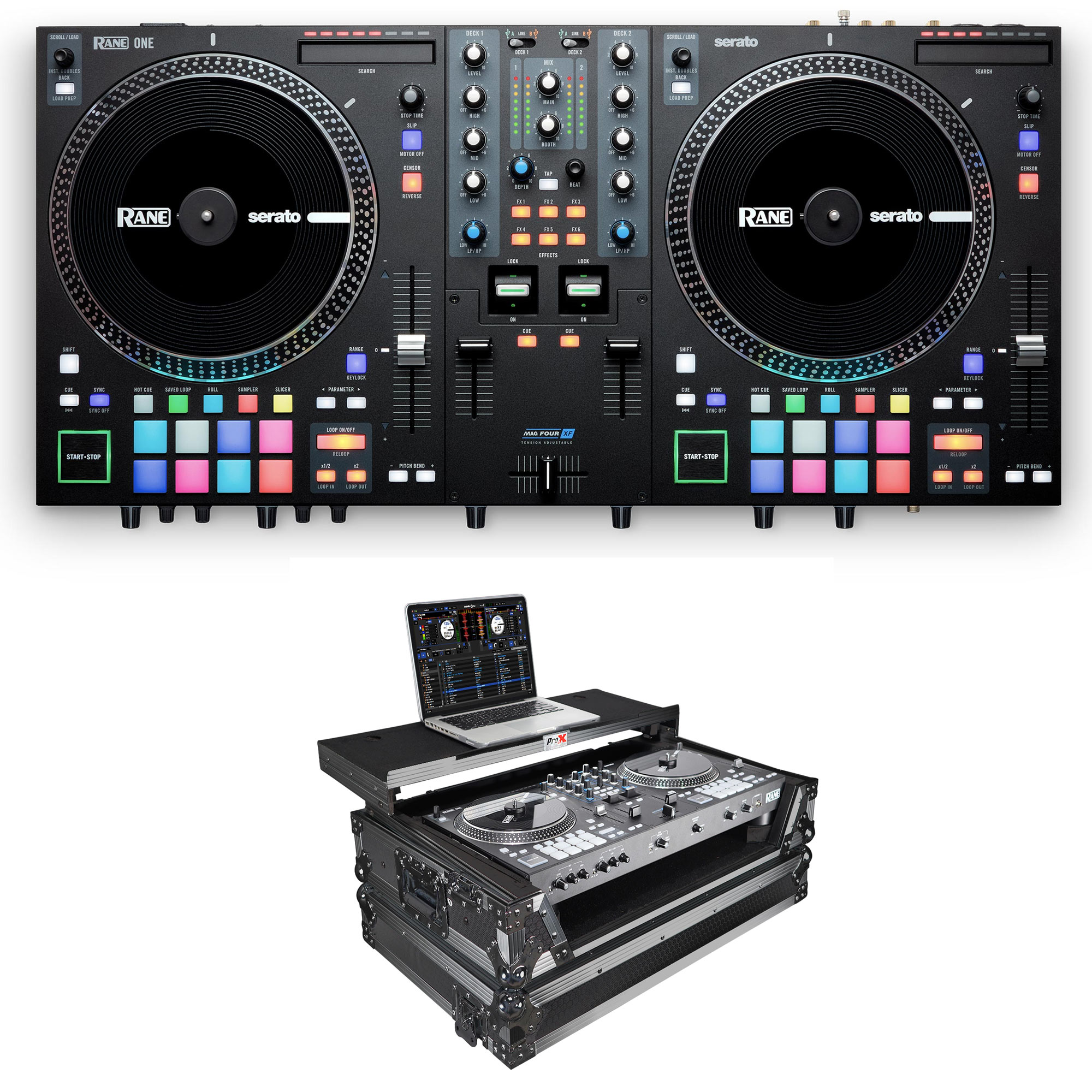 RANE ONE DJ PCDJ コントローラー バックセット プラッターが回る！】Serato対応PCDJコントローラー、RANE ONEが