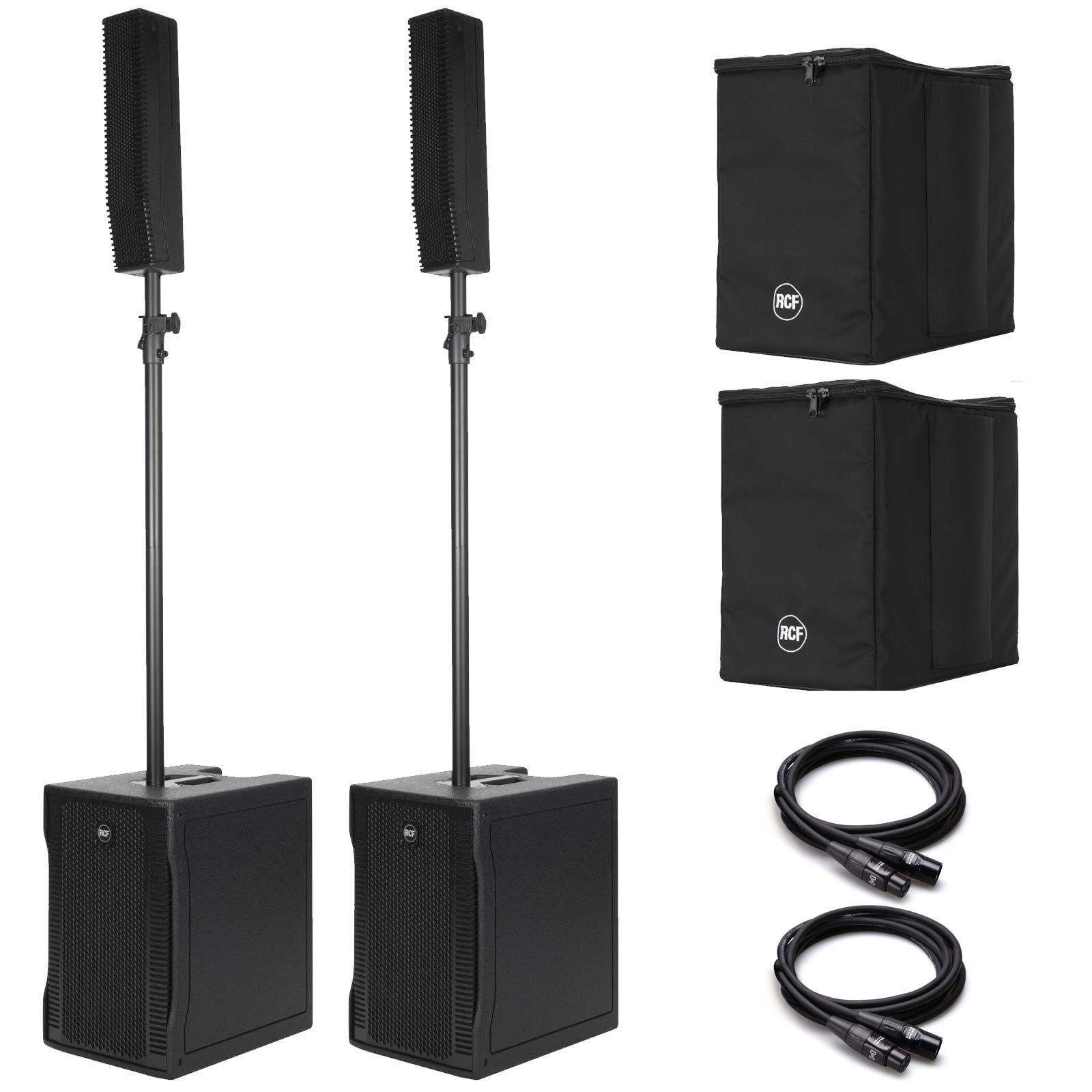 (2) RCF EVOX 8 BUNDLE + 2 FREE EVOX 8 COVERS & 2 x 25' PRO XLR CABLE ...