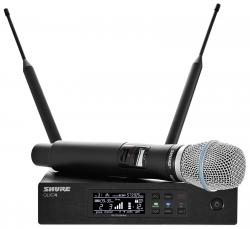 Shure QLXD24/B87A-J50A Beta 87A Digital Handheld Wireless Vocal Microphone System 572-616 MHz