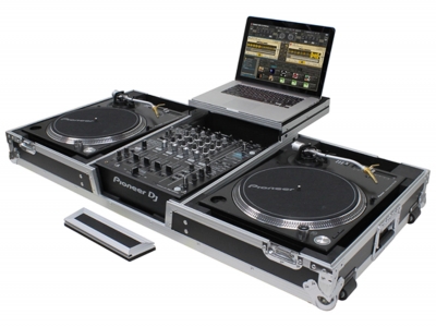 Odyssey FZGSLBM12WR 12" Mixer Battle Mode Turntable DJ Coffin with Laptop Shelf