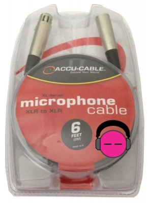 Accu-Cable XL-6 XLR Microphone Cable 6Ft