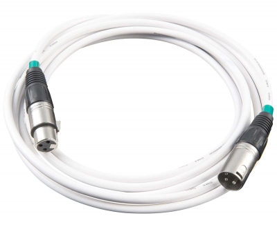 CHAUVET DJ DMX3P10FT-WHT Male to Female DMX Lighting Cable White 10'