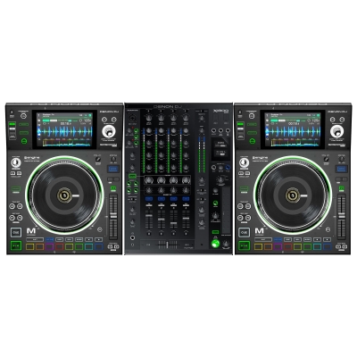 DENON DJ PRIME Motorized Bundle - 2 SC5000M + X1800 Mixer - NEW